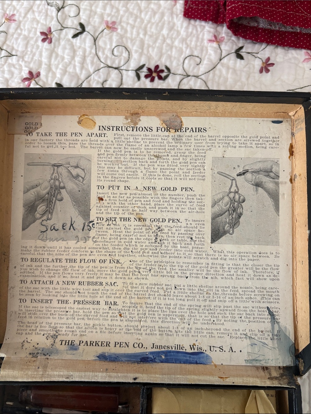 Vintage Instruction Art Print - Brown & Cream